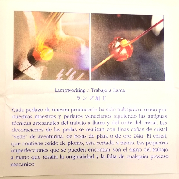 Vecchia Murano Italian Hand-blown heart-shaped purple lilac glass beads necklace - Picture 13 of 15